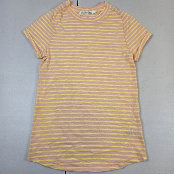NWoT We The Free Striped Tee Pink Small - Picture 3 of 8